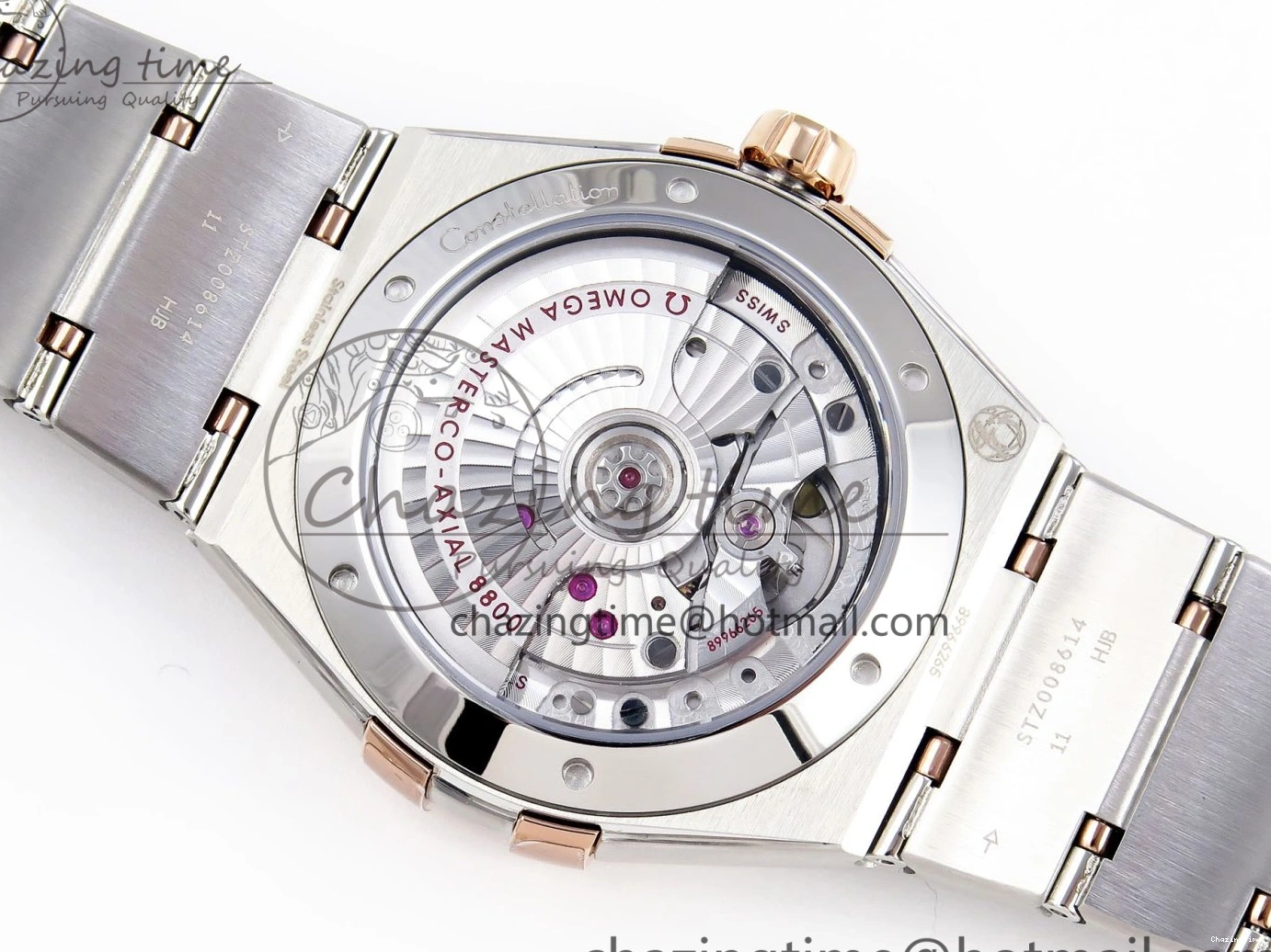 0414 Constellation 39mm SS RG ASWF 1:1 Best Edition White Diamonds Dial on SS RG Bracelet A Minimalist 7772